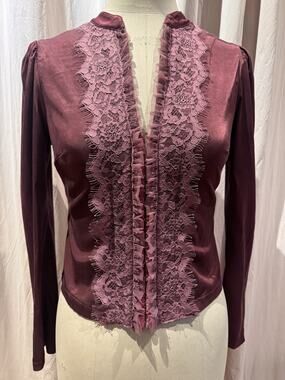 Ann Ferriday Vintage Edwardian Fairy Hook N Eye Stretch + Lace Jacket M